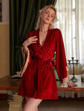2024 Fall Velvet Nightgown, Sexy Lingerie, Velvet Robe