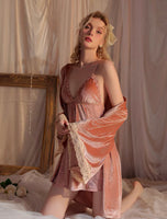 2024 Fall Velvet Nightgown, Sexy Lingerie, Velvet Robe
