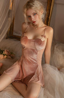 2024 Fall Velvet Nightgown, Heart Shaped Lingerie, Velvet Robe