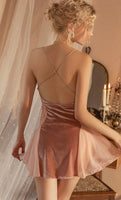 2024 Fall Velvet Nightgown, Heart Shaped Lingerie, Velvet Robe