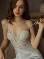 Exquisite Satin Lace Nightgown