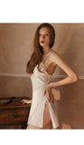 Magnificent Lace Embroidery Nightgown/ The Matching Robe