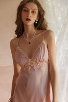 Enchanting Satin Lace Nightgown