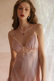 Enchanting Satin Lace Nightgown