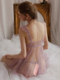 Vintage Lace Nightgown, Sexy Lingerie, Satin Lingerie