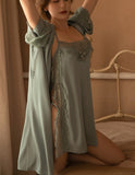 Side Tie Satin Nightgown, Sexy Lingerie