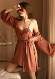 Side Tie Satin Nightgown, Sexy Lingerie