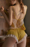 Bewitching Satin Lace Lingerie Set