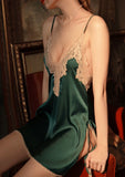 Enchanting Satin Lace Nightgown