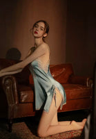 Enchanting Satin Lace Nightgown