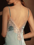 Enchanting Satin Lace Nightgown