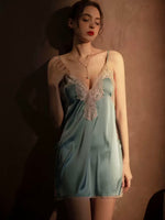 Enchanting Satin Lace Nightgown