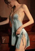 Enchanting Satin Lace Nightgown