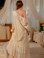 Satin Lace Nightgown, Silky Lace Lingerie, Long Pajama, Lace Robe, Bridal Nightie