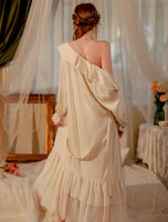 Satin Lace Nightgown, Silky Lace Lingerie, Long Pajama, Lace Robe, Bridal Nightie