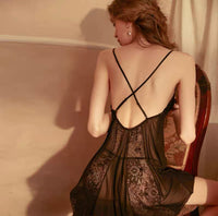 Lace Nightgown, Sheer Lace Lingerie, Pajama, See Through Nightie