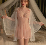 Lace Nightgown, Sheer Lace Lingerie, Pajama, See Through Nightie