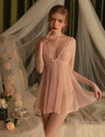 Lace Nightgown, Sheer Lace Lingerie, Pajama, See Through Nightie