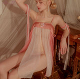 Lace Nightgown, Sheer Lace Lingerie, Pajama, See Through Nightie