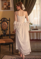 Lace Nightgown, Embroidery Long Lingerie, Pajama, Lace Robe, Bridal Nightie