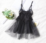 Lace Chiffon Nightgown Lingerie Set