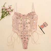 Lace Floral Embroidery Lingerie
