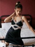 Little Chamomile Elegant Lace Nightgown, Exquisite Lingerie Dress
