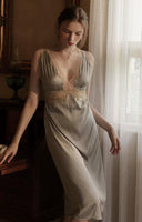 Queen Satin Long Nightgown, Sexy Lingerie, Satin Lingerie