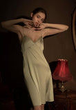 Vintage Satin Dress Nightgown, Exquisite Lingerie Dress