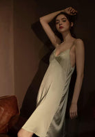 Vintage Satin Dress Nightgown, Exquisite Lingerie Dress