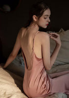 Vintage Satin Dress Nightgown, Exquisite Lingerie Dress
