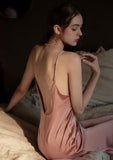 Vintage Satin Dress Nightgown, Exquisite Lingerie Dress