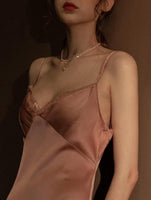 Vintage Satin Dress Nightgown, Exquisite Lingerie Dress