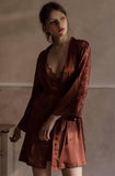 Vintage Satin Nightgown Set, Sexy Lingerie, Satin Lingerie