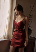 Elegant Satin Nightgown, Sexy Lingerie, Satin Lingerie