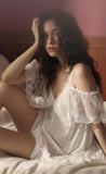 Sheer Off Shoulder Lingerie Dress, Sexy Nightgown