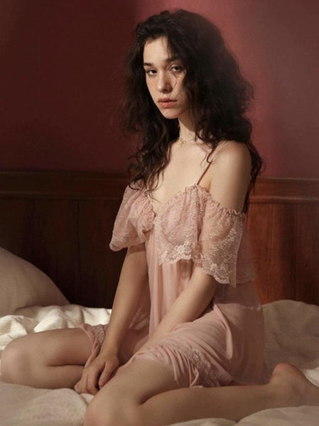 Sheer Off Shoulder Lingerie Dress, Sexy Nightgown SammisFantasy Sheer Off Shoulder Lingerie Dress, Sexy Nightgown SammisFantasy