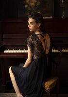 Shocking Raglan Style Lace and Mesh Nightgown, Exquisite Negligee