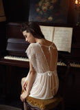 Shocking Raglan Style Lace and Mesh Nightgown, Exquisite Negligee