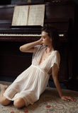 Shocking Raglan Style Lace and Mesh Nightgown, Exquisite Negligee