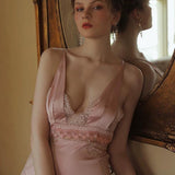 Sweet Addiction Romantic Satin Lace Nightgown