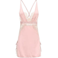 Sweet Addiction Romantic Satin Lace Nightgown