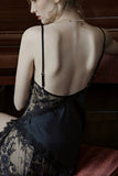 Sweet Fairy Satin Lace Chemise Nightgown, Exquisite Lingerie Dress