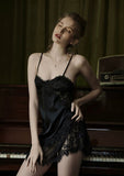 Sweet Fairy Satin Lace Chemise Nightgown, Exquisite Lingerie Dress
