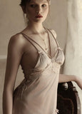 Sweet Little Bowknot Side Criss Cross Nightgown, Exquisite Lingerie Dress