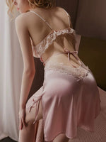 Vintage Barbie Doll Satin Lace Babydoll Nightgown, Exquisite Lingerie Dress