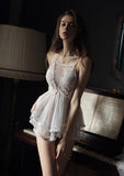 Vintage Floral Embroidered Lace Nightgown