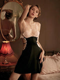 Vintage Lace Embroidered Nightgown, Exquisite Lingerie Dress