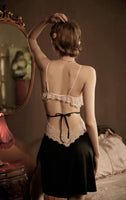 Vintage Lace Embroidered Nightgown, Exquisite Lingerie Dress