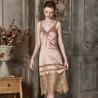 Queen Satin Long Nightgown, Sexy Lingerie, Satin Lingerie